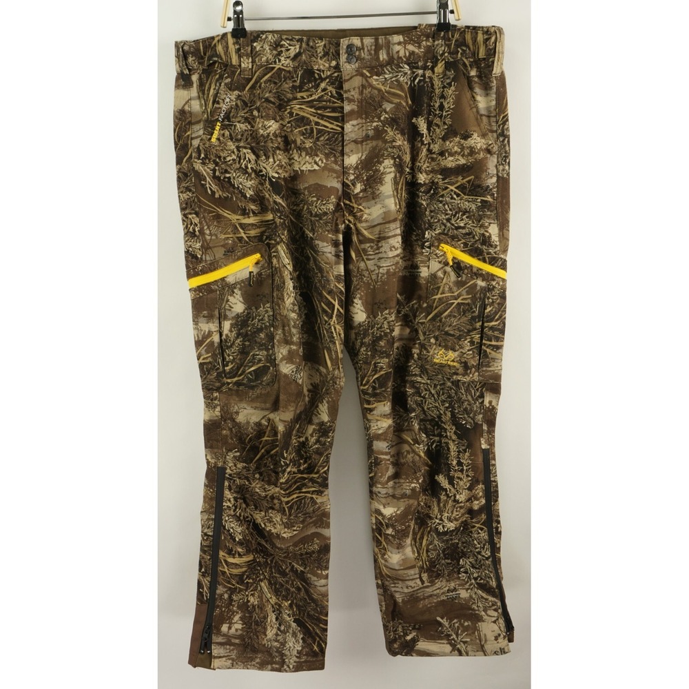 Realtree Scent Factor MAX-1‎ Waterproof Windproof Men's XL Camo Zip Cargo Pants